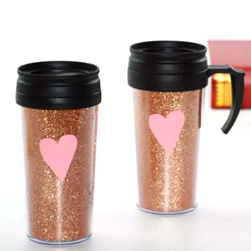 Wholesale stainless steel tumbler with glitter insert,double wall