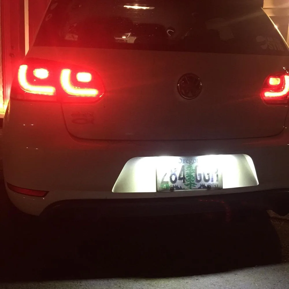 2x ошибок светодиодный номерной знак света для VW Volkswagen EOS 06~ GOLF 4/5/6 LUPO 99~ 06 Passat CC 09~ 12 V автомобильный Стайлинг