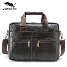 KREUZ OX Echtem Leder Aktentasche Für Mann Taschen Geschäfts Laptop Tote herren Umhängetasche Umhängetasche Reisetaschen herren-taschen HB373M