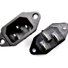 3000 шт. 3 P IEC 320 C14 Мужской панель проводов Мощность на входе розетки соединители AC 250 V 10A