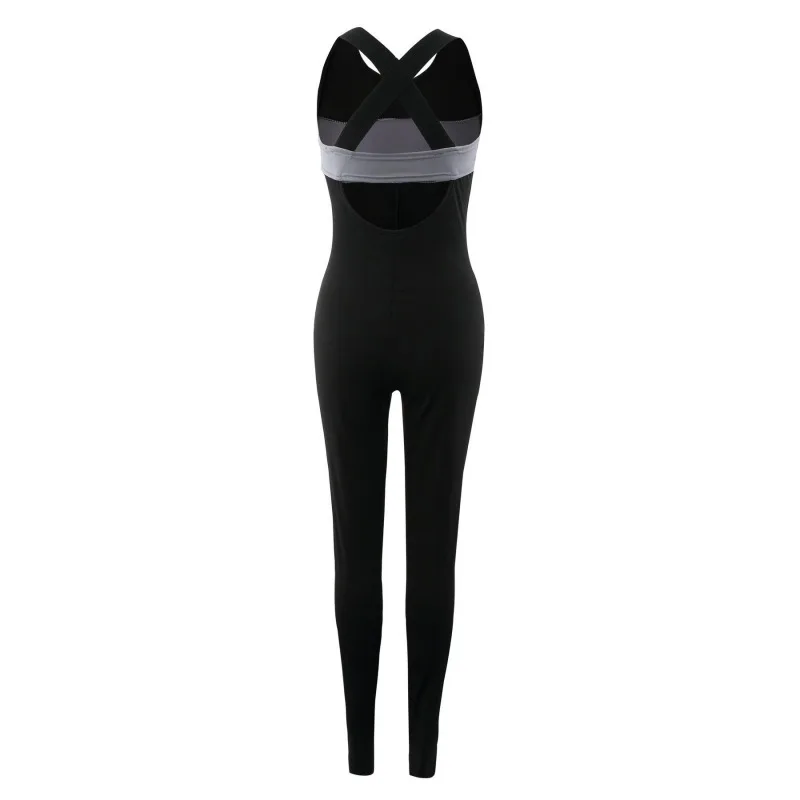 2018 Fashion Summer Jumpsuits for Women Patchwork Tight Bodysuit Women\\\'s Sportswear Backless Overalls Female