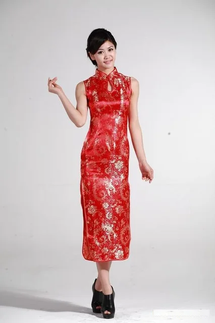 Red Polyester Dress for Women