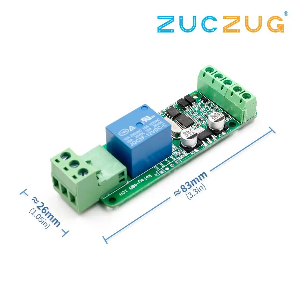 1 шт. Modbus-Rtu 1 канал 12 В релейный модуль переключатель вход/выход RS485/ttl связь