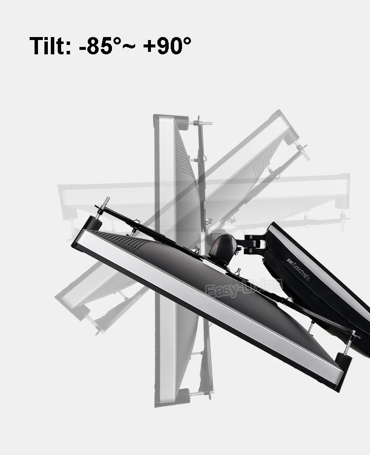 Loctek D5V Настольный 1"-27" держатель монитора+ VESA адаптер расширения для без монтажного отверстия крепление монитора газовая пружинная рукоятка с usb-портом