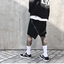 27-44 Для мужчин одежда GD стилист мода Улица молнии кольцо лента личности штаны-шаровары Большие размеры костюмы