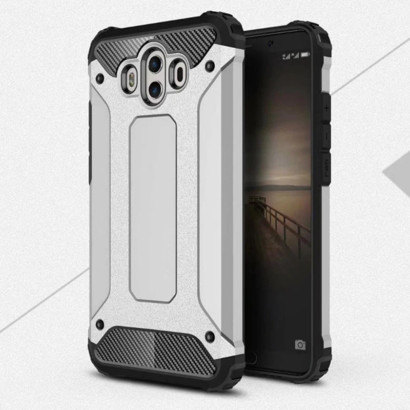 

Soft Silicon + PC Hard Armor Anti-knock Back Cover Cases For Huawei Mate 10 Case