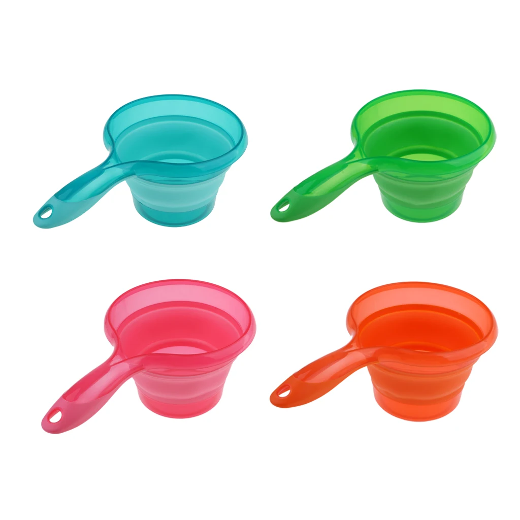 

Multi-purpose Large Folding Water Ladle Collapsible Spoon Collapsible Scoop Cup Bath Shower Washing Bailer