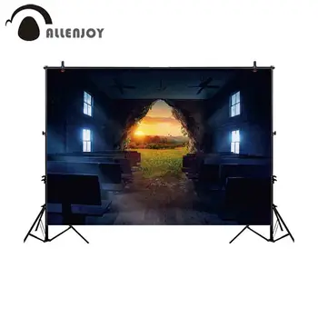 

Allenjoy backdrop for photographic studio Caliginous empty church opening beautiful landscape background photocall fotografia