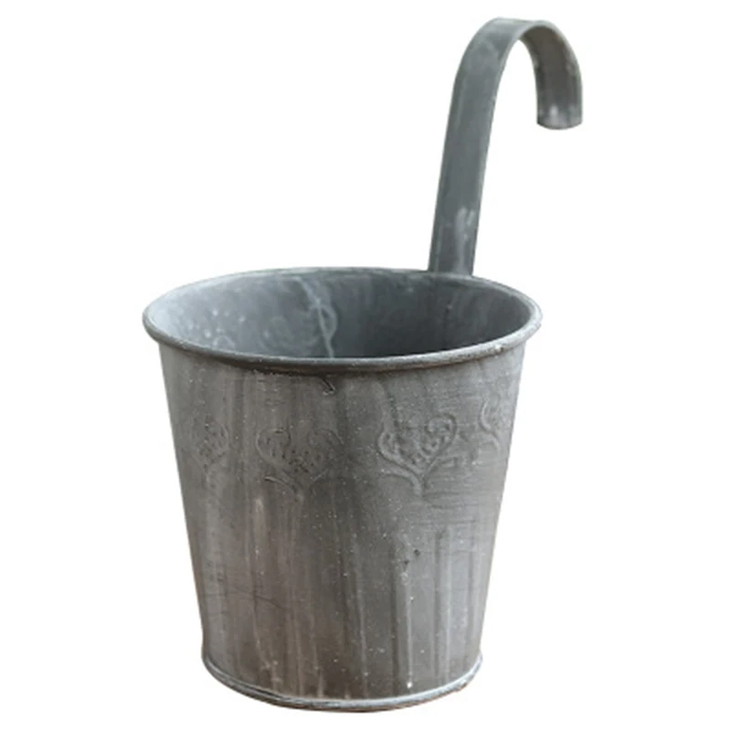 

1*Flower Bucket 10*8*11CM Iron Suitable For Home Garden Balcony Planting Decoration More Durable Flower Bucket