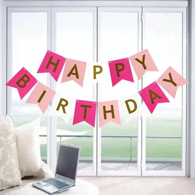 15PCS 3M LONG PRINTED LETTER PARTY BANNERS BIRTHDAY PARTY SUPPLIES