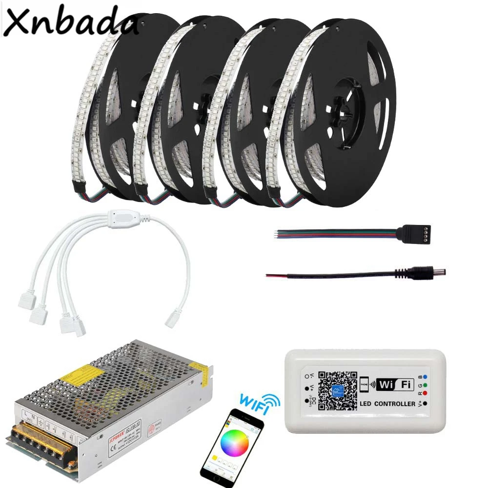 

DC12V 2835SMD 234Leds/m RGB Led Strip Light With Magic Home WIFI RGB Led Controller Power Transformer Kit 5M 10M 15M 20M