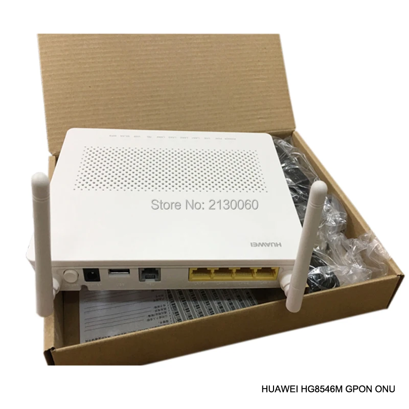 20 шт./лот huawei GPON ONU hg8546m 2 pots + 4fe 1usb Wi Fi английский Firmwarel модем Телеком сетевое оборудование