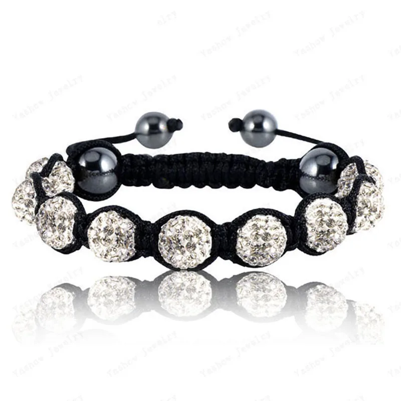ZooMango кристаллические браслеты ювелирные украшения для женщин 10 мм микро Pave CZ Хрустальный шар для дискотеки бусины браслеты для женщин Подарки BR21 - Окраска металла: White