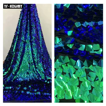 

YF HZGJMY Latest Nigerian Lace Fabrics 2019 African French Lace Fabric High Quality Tulle Mesh With Super Sequins lace A1976-1