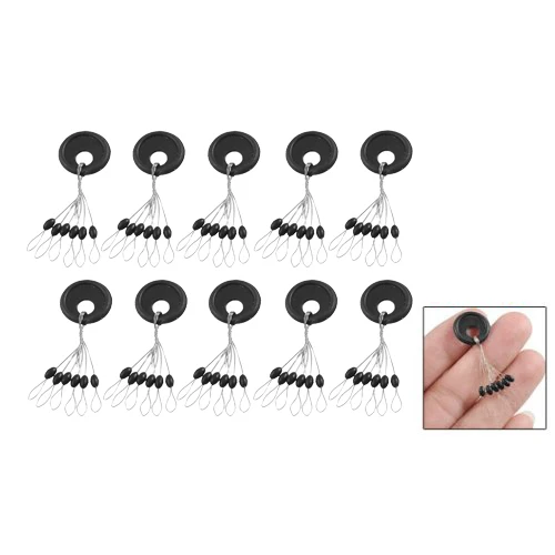 صفقة جيدة 10 Pcs 6 في 1 حجم L الأسود المطاط البيضاوي سدادة الصيد بوبر تعويم صفقة جيدة 10 Pcs 6 في 1 حجم L الأسود المطاط البيضاوي سدادة الصيد بوبر تعويم