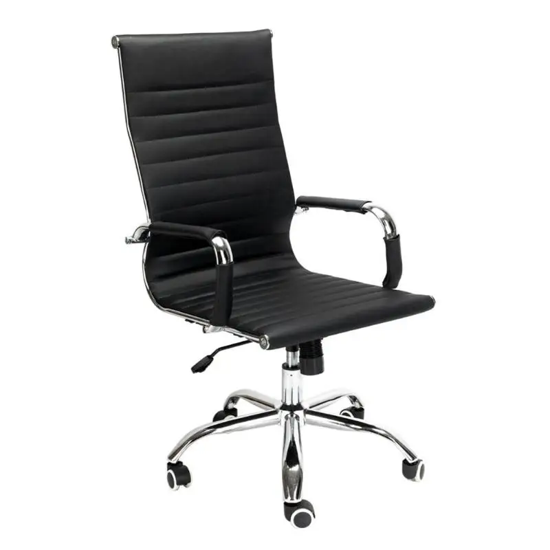High Back Swivel Chair Ergonomic Height Adjustable PU Leather Office Chair E5M1