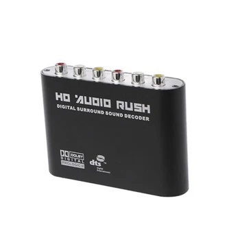 

Digital DTS AC3 Optical To Analog 5.1 Surround Audio Sound Decoder Coaxial To 6RCA Sound Audio Adapter Amplifier Converter