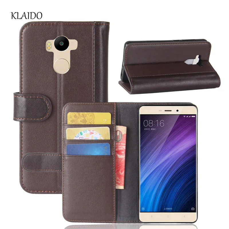 KLAIDO Genuine Leather Mobile Phone Case For Xiaomi Redmi 4 Prime Case Redmi 4 Prime Cover