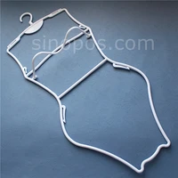 Adult Swimwear Economy Frame Hanger, swim wear suit set plastic rack bodice lingerie bikini display hook pajama clothing 3D form 1