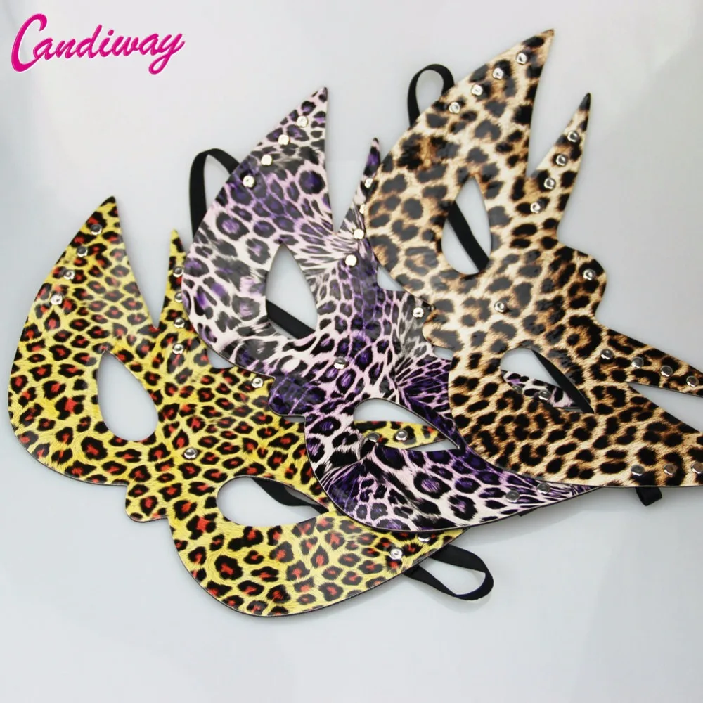 Candiway Women Sexy Leopard Masks Party Mysterious Retro Girl Role Play