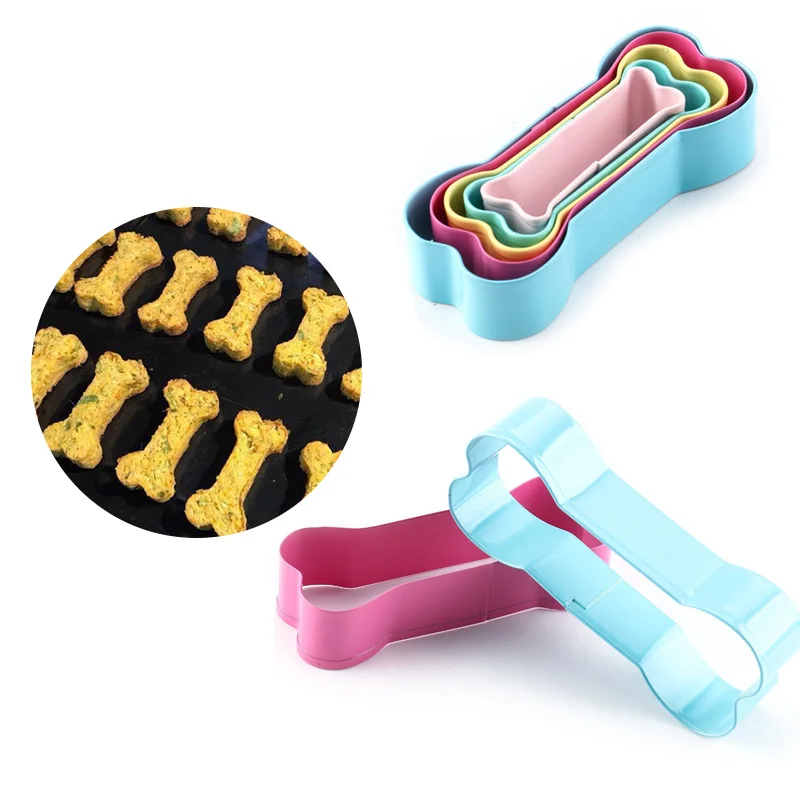 5Pcs/set Stainless Steel Biscuit Cutter Mold Dog Bone Shape Cookie Mould Set for Kids Cake Decorating Tools Home Kitchen Baking | Дом и сад