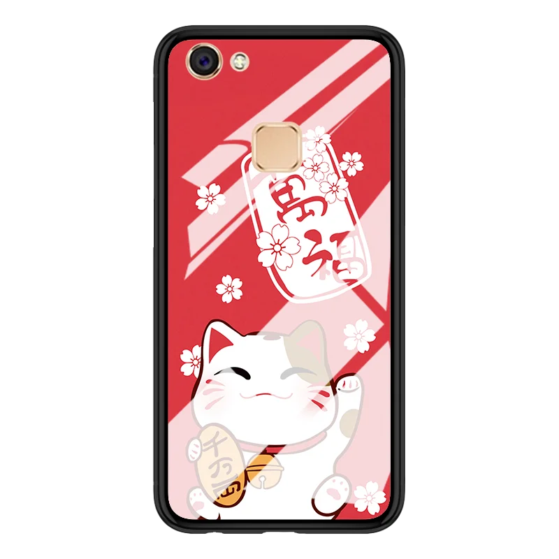 Модные чехлы на мобильный телефон Lucky Cat Anime для BBK VIVO V7 Y75 / Y71 Роскошная