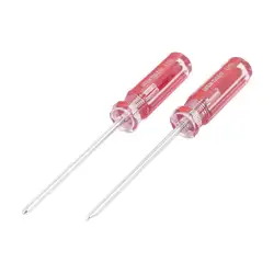GTBL красный серебристый и прозрачные ручки магнит точка Tri-Wing шестигранные отвертки 2 шт
