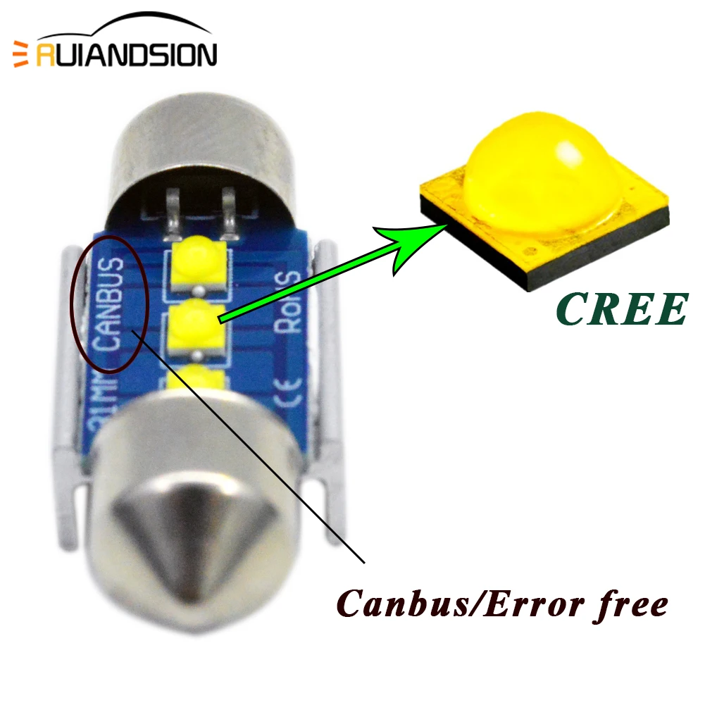 1 шт. 15 Вт 12 В 24 В гирляндная шина Canbus 31 мм 36 мм 41 мм C5W без ошибок XB-D светодиодный 3SMD Интерьер белый салон для автомобиля Купол светодиодный лампы Неполярные