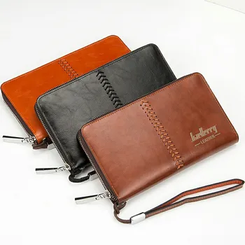 

Baellerry brand men's purse long clutch business wallets PU leather cell phone pocket card holder wallet mens credit card wallet