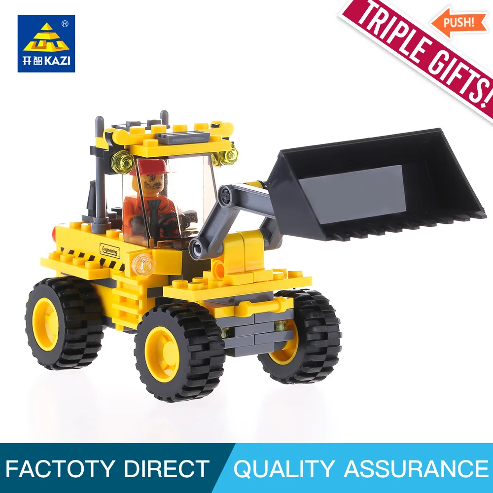 Kazi City Bulldozer Blocks 117pcs Bricks Building Blocks Sets Education Toys For Children