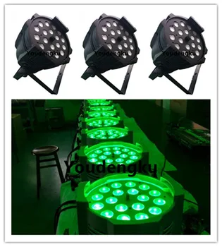 

6 pieces 18x18w rgbaw uv 6 in1 dmx american dj led par zoom zoom indoor led par for wedding dj disco stage lighting