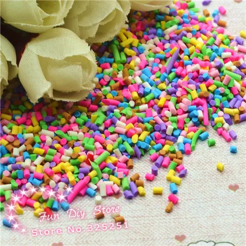 Полимерная глина многоцветный конфеты крошки/зерна ремесел Сделай Сам аксессуары 100 г/лот 1-3 мм