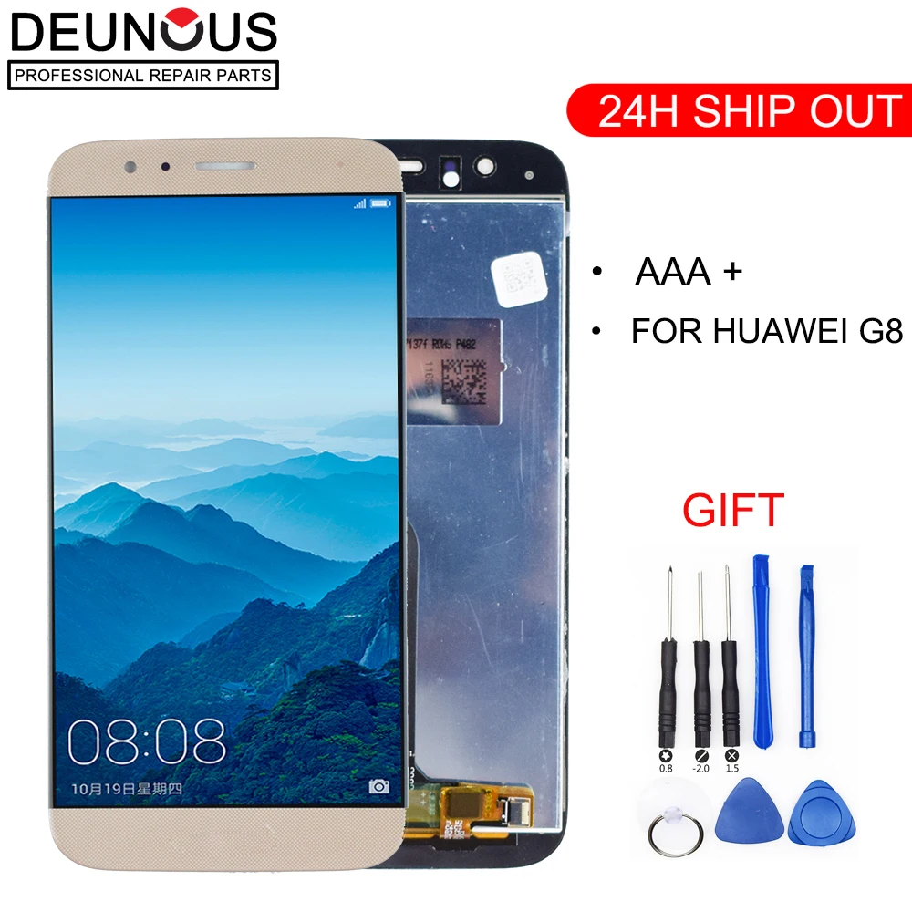 Новинка 100% проверка для Huawei G8 GX8 стандартный ЖК-дисплей + сенсорный экран