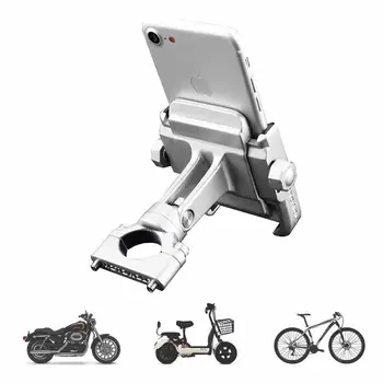 

Aluminum Alloy Bicycle Phone Holder Mount USB Charger Motorcycle Handlebar Mount for 4-6" Smart Phone for iPhone Samsung Xiaomi
