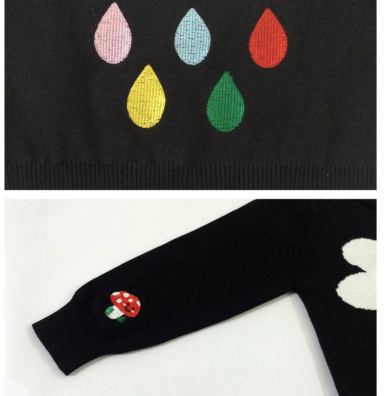 Детский свитер вязаный хлопковый мягкий шерстяной с изображением облаков и