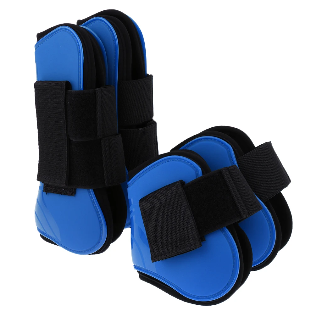 Set Of 4 pcs Brushing Boot Horse Stable Neoprene Travel Boots Leg Protection Wrap for Equestrian Performance Competition