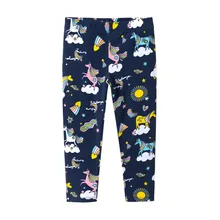 New Fall Autumn Spring baby girls Printing cartoon Leggings Quality Cotton rainbow Unicorn Pants 2-7year Clothes Clothing