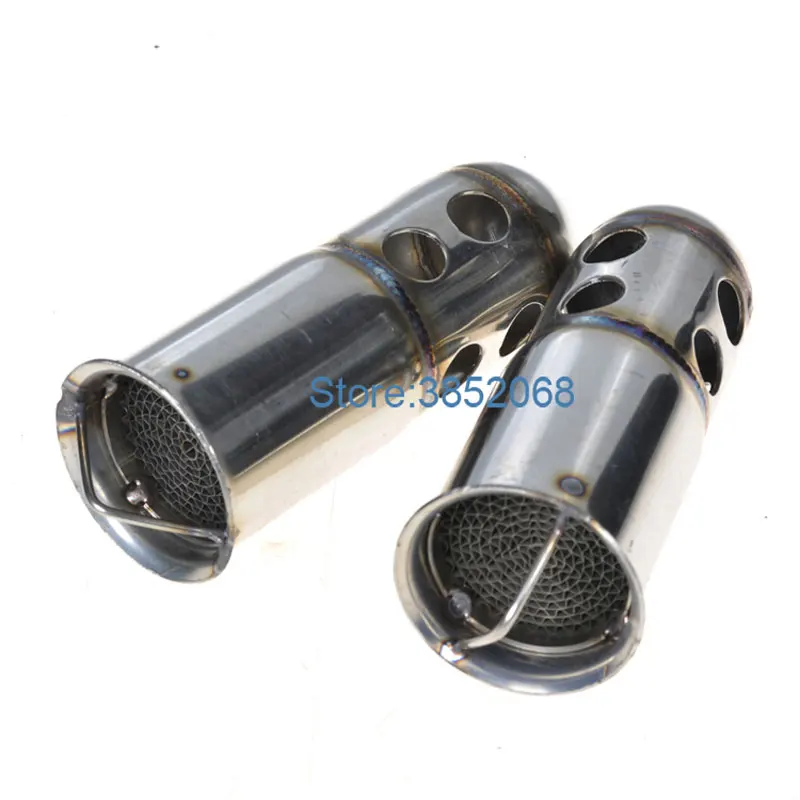 Motorcycle Exhaust Pipe 51mm Caliber Muffler Silencer Plug Exhaust Pipe