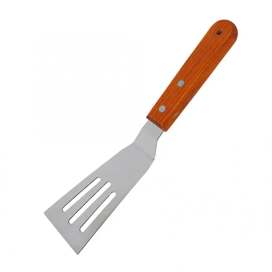 Новая лопатка для пиццы из нержавеющей стали, резак для гриля, лопатка с прорезями, инструмент для приготовления пищи