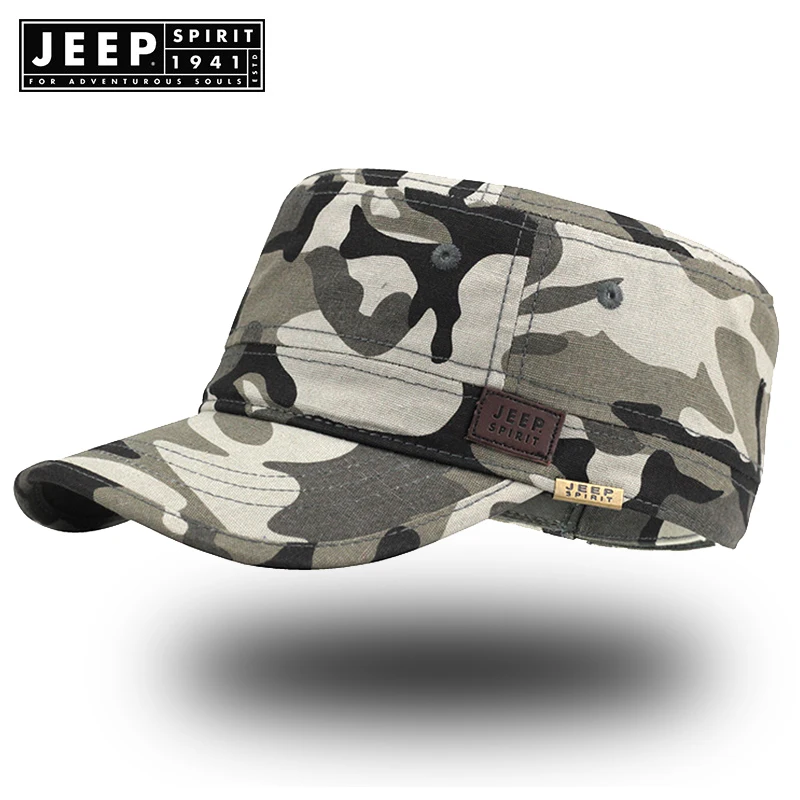 JEEP SPIRIT Casual Military Hats for Men Women Camouflage Flat Baseball