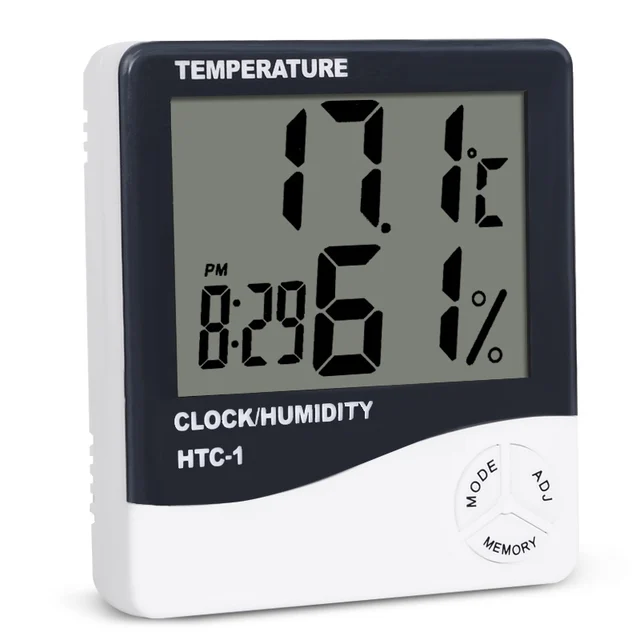 Indoor Room LCD Electronic Temperature Humidity Meter Digital Thermometer Hygrometer Weather Station Alarm Clock HTC 1 Indoor Room LCD Electronic Temperature Humidity Meter Digital Thermometer Hygrometer Weather Station Alarm Clock HTC-1