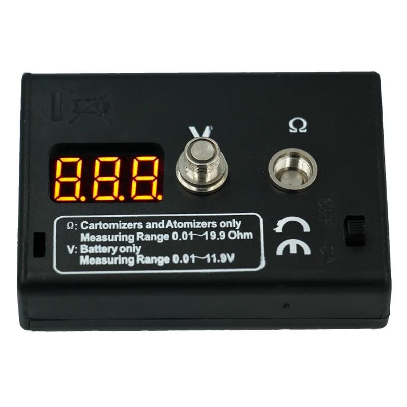 Digital Atomizer Resistance Tester Ohm Meter Reader Wire Coil DIY Tool