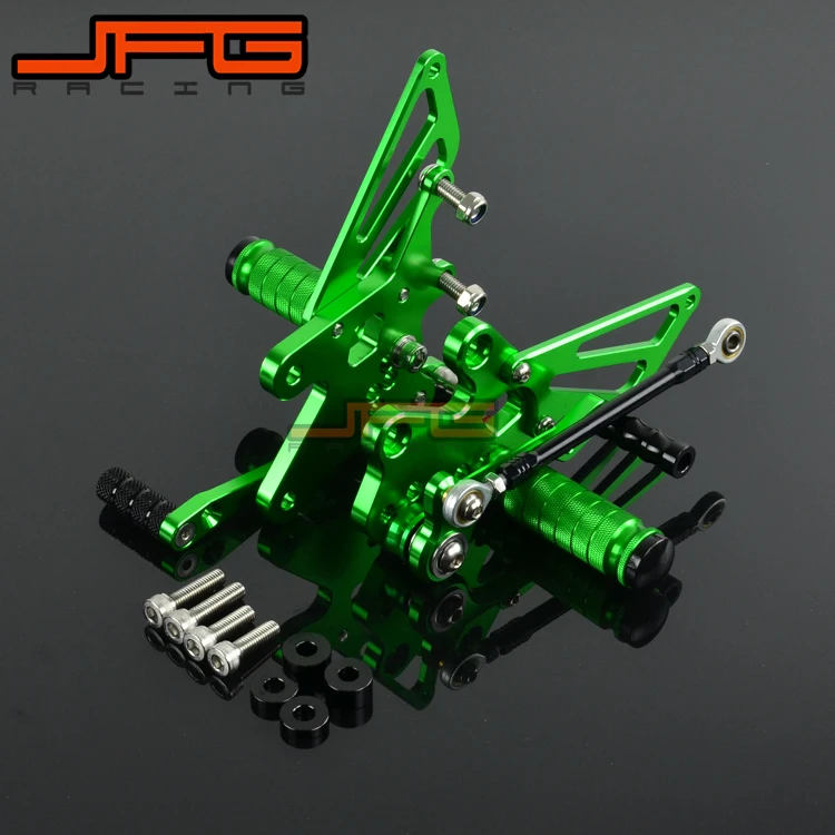 

Motorcycle CNC Adjustable Foot Pegs Pedals Rest Rearset Footpegs For KAWASAKI NINJA 250R EX250 2008-2012 08 09 10 11 12