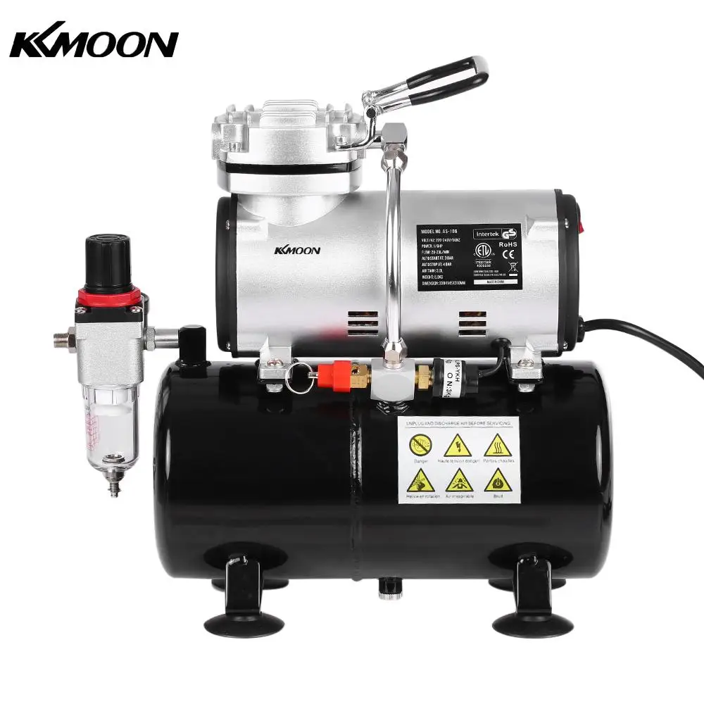 

KKMOON 1/6 HP Piston Airbrush Compressor Sandblaster High-pressure spray gun Pump Tattoo Manicure Spraying Air Compressor