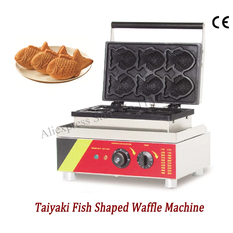 Electric Taiyaki waffle machine fish shape cake waffle baker taiyaki