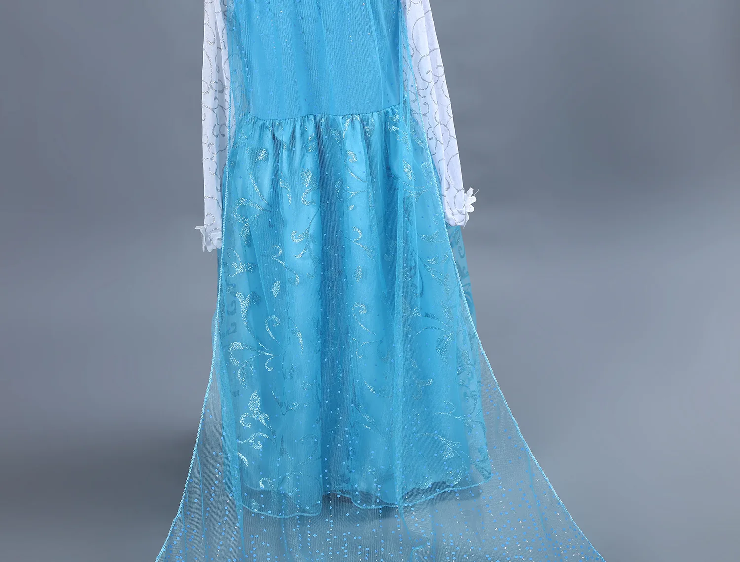 Платья для девочек Новая Осенняя детская одежда платье принцессы Эльзы с накидкой