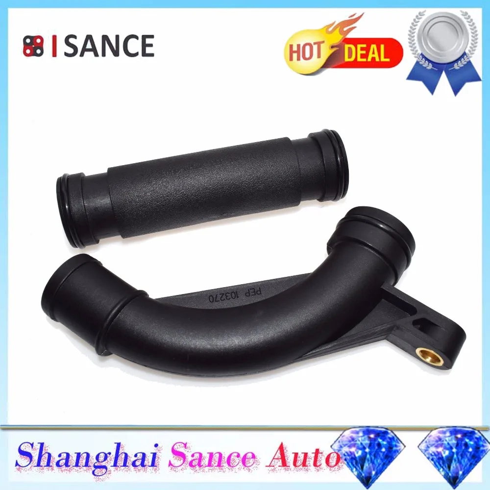 

ISANCE 2PCS Thermostat Engine Coolant Pipe & Straight Pipe PEP103270 PEP101970 For Land Rover Freelander 2002 2003 2004 2005