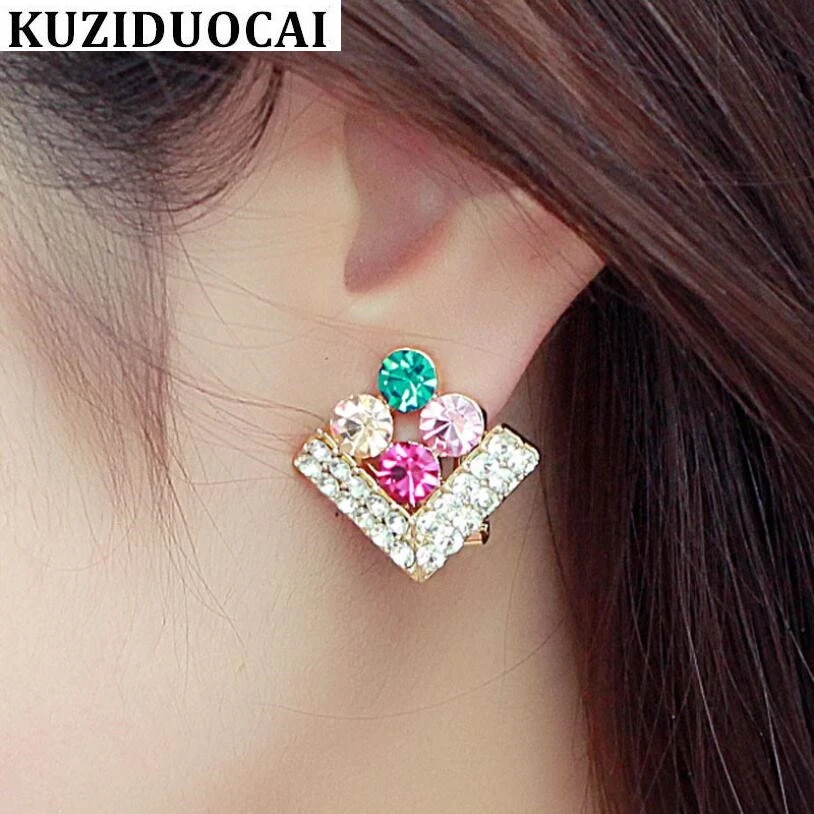 Kuziduocai новые модные ювелирные изделия квадратные смешанные цвета яркие красивые