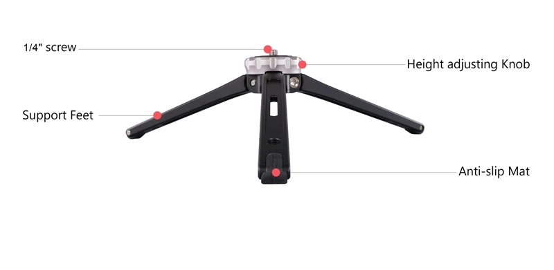 YC ONION Y1 Mini Tripod with Ball Head Load Capacity 10kg Portable Lightweight Aluminum Flexible DSLR Camera Phone Tripod (4)