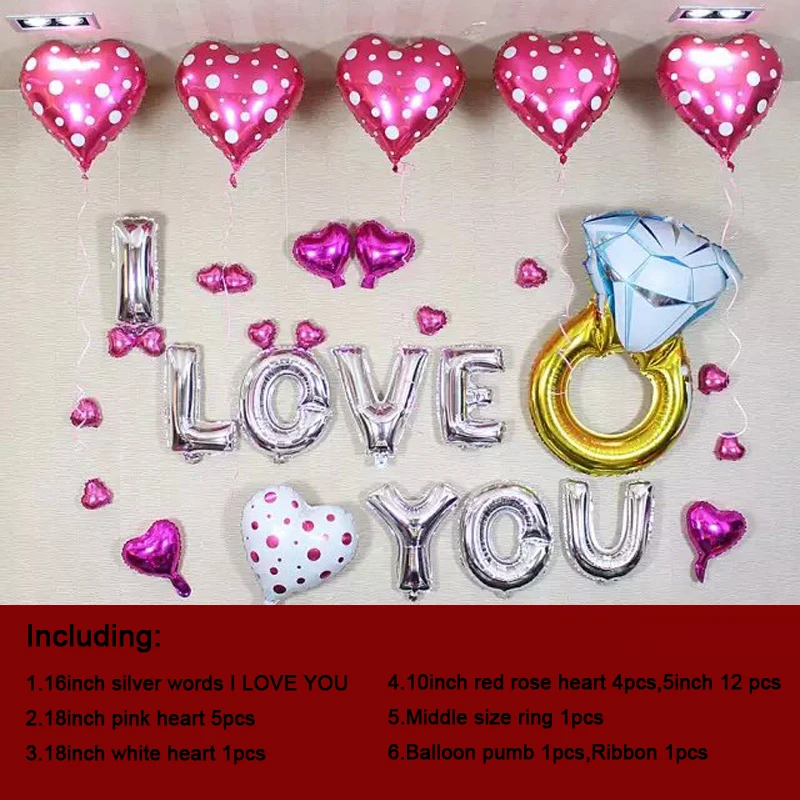 Set Diy Party Decoration Wedding I Love You Word Balloon Room Suprise Gift Colorful Balloon Included Balloon Pump In Party Backdrops From Home Garden On Set Diy Party Decoration Wedding I Love You Word Balloon Room Suprise Gift Colorful Balloon Included Balloon Pump In Party Backdrops From Home Garden On